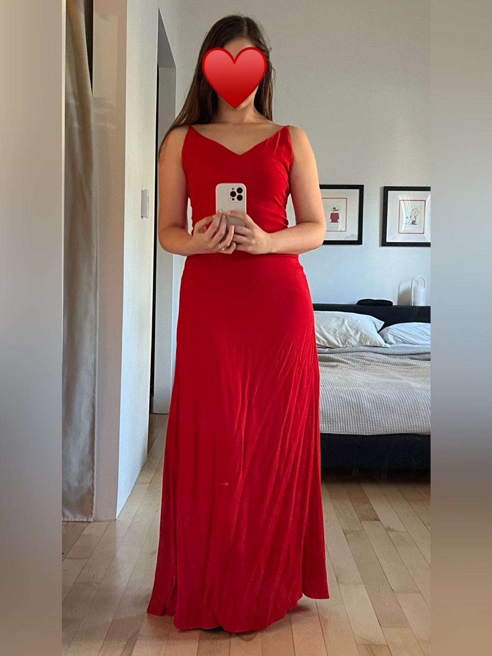 SIMONS maxi red dress size 4